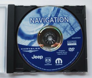 Chrysler Dodge Jeep Mopar Navigation DVD Map Rec Disc 05064033AF 100 Genuine CD