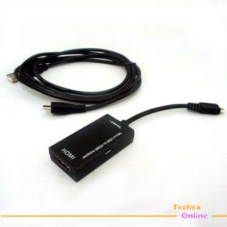 Micro USB to HDMI MHL Cable Adapter for Samsung Note Galaxy S2 i9100 HTC EVO 3D