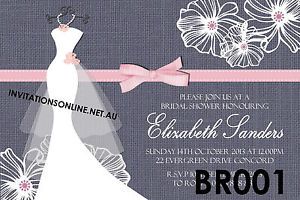 Personalised Invite Bridal Shower Invitations Hens Night Hight Tea Kitchen Tea