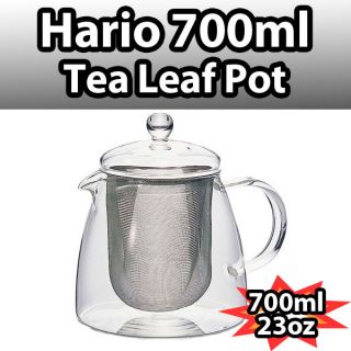 Hario Glass Tea Pot Hot Cold Brew Teapot Loose Leaf Green 700ml 23oz Chen 70T