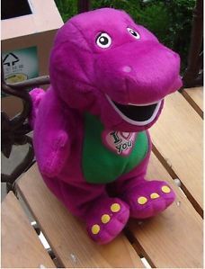 New Singing Barney Plush Toy Very Cute Lovely Gift for Kids 10" 