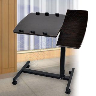 Over Bed Chair Sofa Table Rolling Computer Cart Stand for Notebook Laptop iPad