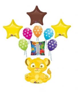 Disney Lion King Simba First 1st Birthday Balloons Decorations Party Supplies
