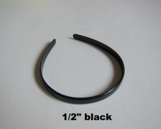 10 Plastic Headbands 1 2" No Teeth White Black Mixed Wholesale Lot Great Quality
