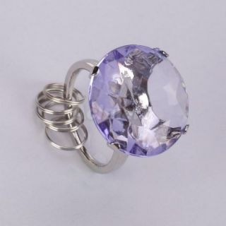 Purple Diamond Crystal Ring Key Chain Napkin Ring Wedding Favor New Boxed