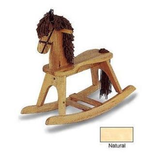 New Angel Line Classic Wooden Rocking Horse Kids Childrens Nursery Toy Natural