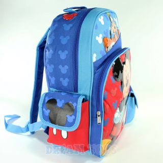 Disney Mickey Mouse Goofy Print 16" Large Backpack Bag School Boys Kids