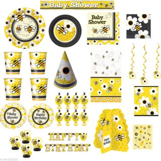 Bumble Bees First Birthday and Baby Shower Girl 1st Party Supplies Bumblebee