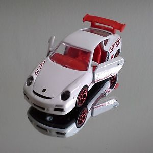 Majorette Porsche GT3 White Car Model Diecast Miniature ECH1 59 REF209D Kid Toy