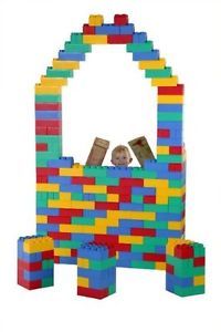 Kids Jumbo Building Blocks Toy Big Plastic Interlocking 216pc Block Set USA Made