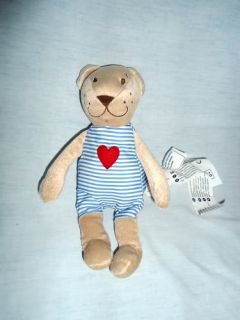IKEA 9" Plush Fabler Bjorn Stuffed Tan Brown Teddy Bear Lovey w Heart