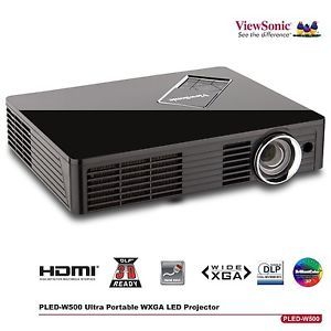 Viewsonic Pled W500 WXGA HDMI DLP 3D SD USB Display Ultra Portable LED Projector 766907548310