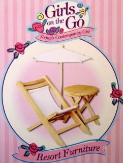 Gigo Lawn Set Summer Relaxing for Baby Face 18" Dolls