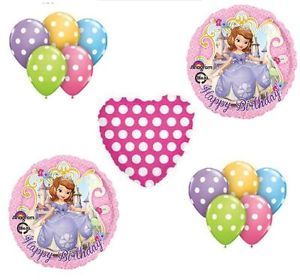Disney Sofia Birthday Party Balloons Decorations Supplies Polka Dots Pink New