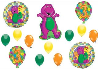 Barney 3rd Third Birthday Party Balloons Decorations Supplies Baby Bop B J