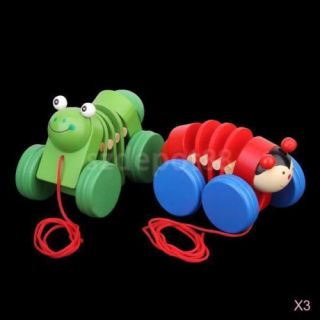1pcs Wooden Rattle Bell Jingle Hand Shake Music Musical Toy for Baby Kids