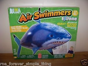RC Flying Shark Fish Inflatable Air Swimmer Blimp Balloon Toy New Children Play