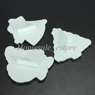 3pcs Cake Sugarcraft Christmas Tree Fondant Cookie Plunger Cutter Mold Mould New