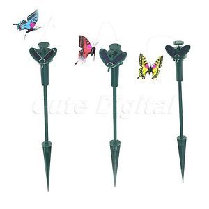 New Decor Solar Power Color Flying Butterfly Outdoor Garden Yard Decor Kids Toy