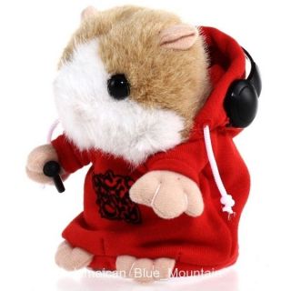 Talking MC DJ Rapper Mimicry Hamster Mouse Vole Pet Red Kids Toy