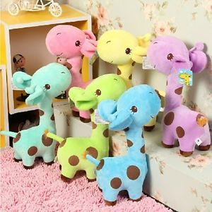 Lot 6 Pcs 8'' Plush Stuffed Animal Doll Toy Cute Soft Giraffe Baby Kids Gift