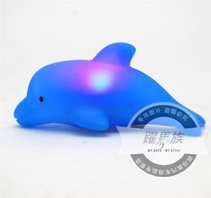 Baby Kids Bath Blue Toy LED Colorful Flashing Dolphin Light Lamp