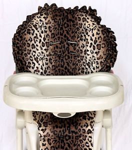 Stylish Tan Leopard Baby High Chair Cover Fits Most High Chairs New Soft