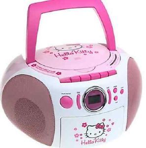 Kids Children Girl Hello Kitty Stereo Boombox CD Player Toy New CLEARANCE