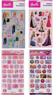 Collection of Barbie Stickers Birthday Party Supplies Favors Reward Sheets