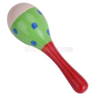 Colorful Baby Kids Maraca Wooden Percussion Musical Toy