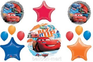 Disney Cars Balloons Set Party Supplies See thru Race Lightening McQueen Boys XL