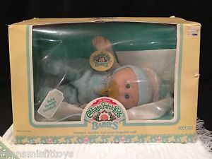 1986 Cabbage Patch Kids Babies Bald Paci Blue Outfit Girl Blue Eyes Dimples L K
