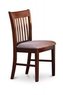 4 Norfolk Dining Room Kitchen Dinette Cushion Wood Seat Chairs in Mahoganyfinish