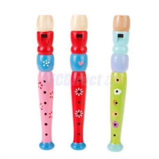 Fun to Play Kids Oral Motor Early Music Wooden Flute Music Educational Toy Gift