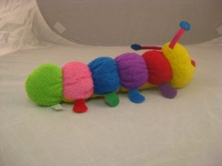 Rainbow Caterpillar Plush Stuffed Animal Toy Bug 7P21 Red Green Blue Purple Pink