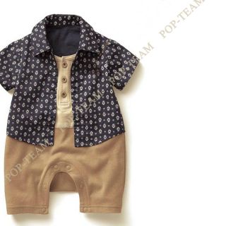 Boys Kids Baby 0 3Y 1pc Romper Jumpsuit Pattern Leave Outfit Set Clothing FT86