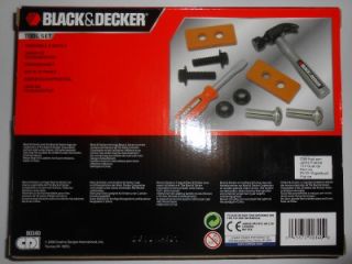 Child's Black Decker Plastic Toy Tool Set 3 Kids Tool Kit New