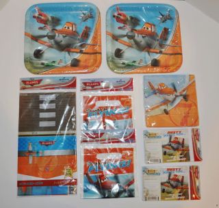 New Disney Planes Birthday Party Supplies for 16 Invites Plates Loot Bags Napkin