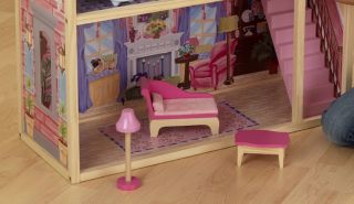 KidKraft Hannah Wooden Dollhouse Pretend Play Doll House Furniture 65092