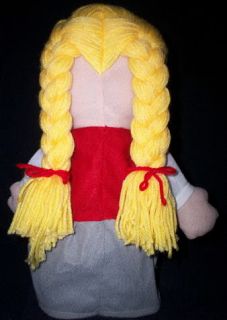 New Blonde Braided Hair Woman Girl Dutch Puppet Children Multicultural Full Body
