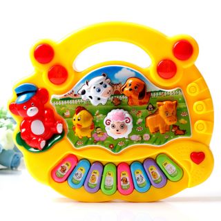 Popular Excellent Baby Kid Animal Farm Piano Music Development Toy Gift Yellowfa