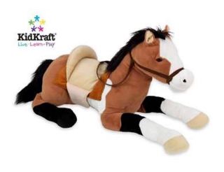 Huge 3ft Horse Plush Stuffed Animal Kid Toy Lifesize Pony Ride on Saddle Big 36"