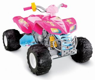 Power Wheels Barbie Kawasaki KFX 4 Wheel ATV Electric 12V Ride on P8013