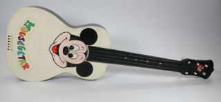 Vintage Toy Mousegetar Plastic Kids Guitar Mickey Mouse Club 30 Inches