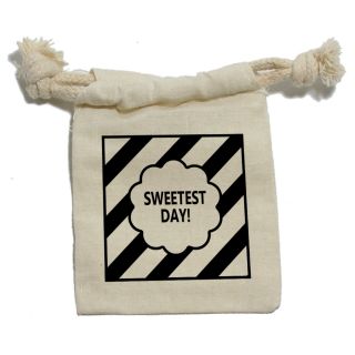 Sweetest Day Black Stripes Birthday Wedding Bridal Shower Gift Party Favor Bags