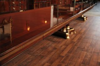 10 to 22 Foot Extra Large Mahogany Dining Table Long Banquet Table