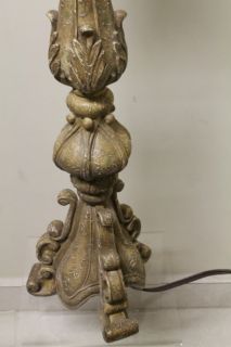 24' Victorian Style Lamp Stand NEUTRALS Cream Specks 2 Feet Extension Cord 100W