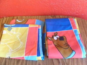 Scooby Doo Bedding Kids Twin Full Fitted Sheets Great Hardly Used