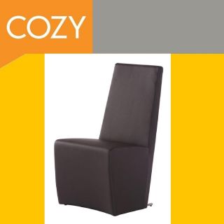 Modern Brown or White Dining Chair Sleek Look Set of 2 Dining Chairs by Cozy
