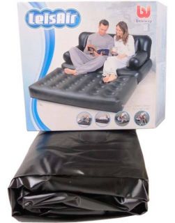 5 in 1 Inflatable Double Sofa Airbed Mattress Couch Lounger Air Bed New